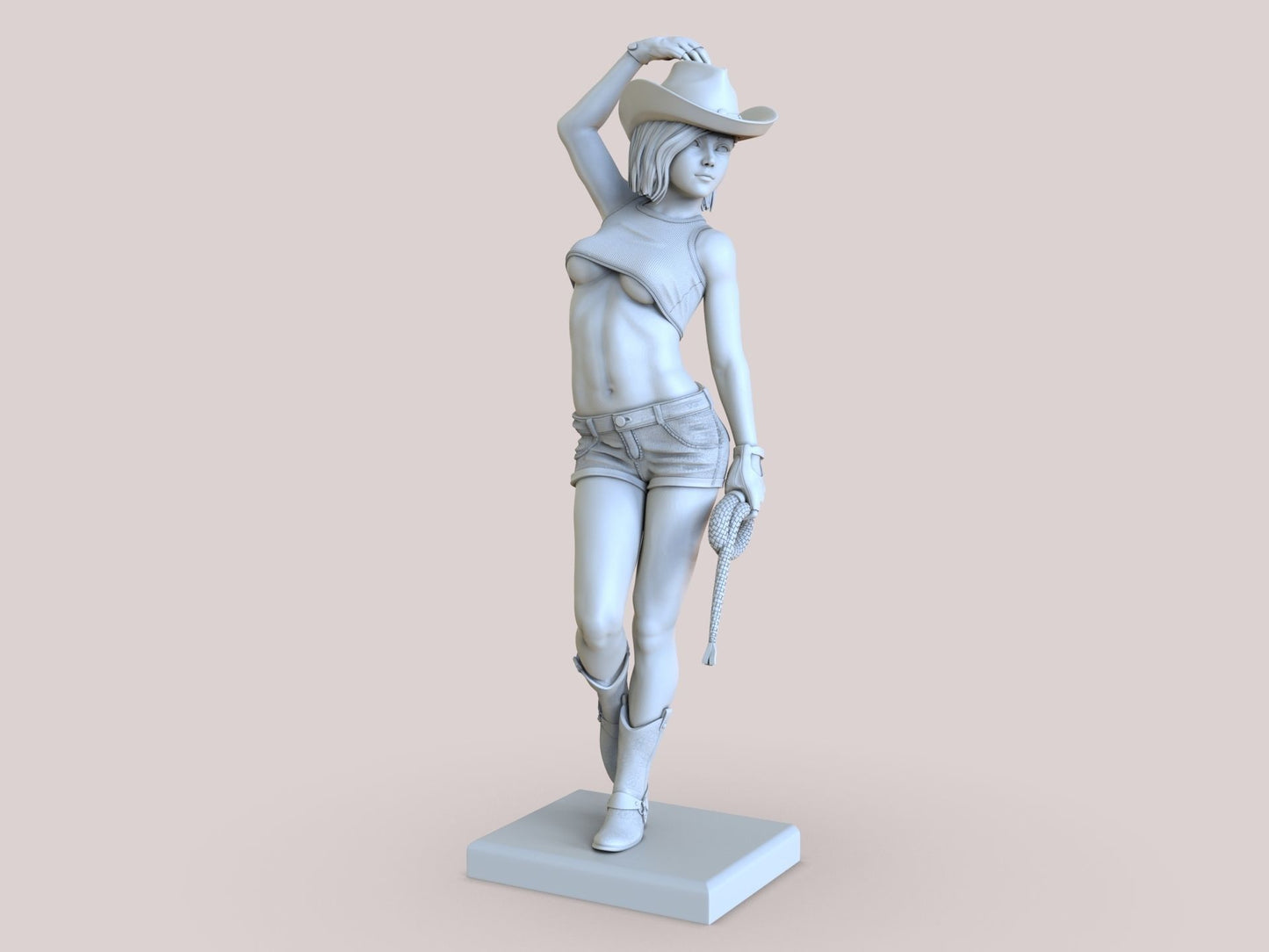 Cowboy Girl at Gas Station - 3D Print - Fan Art - 75mm and 180mm