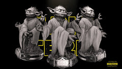 Yoda Bust (Fan Art) - 1:4 or 1:8 Scale (250mm or 125mm) - 3D Printed