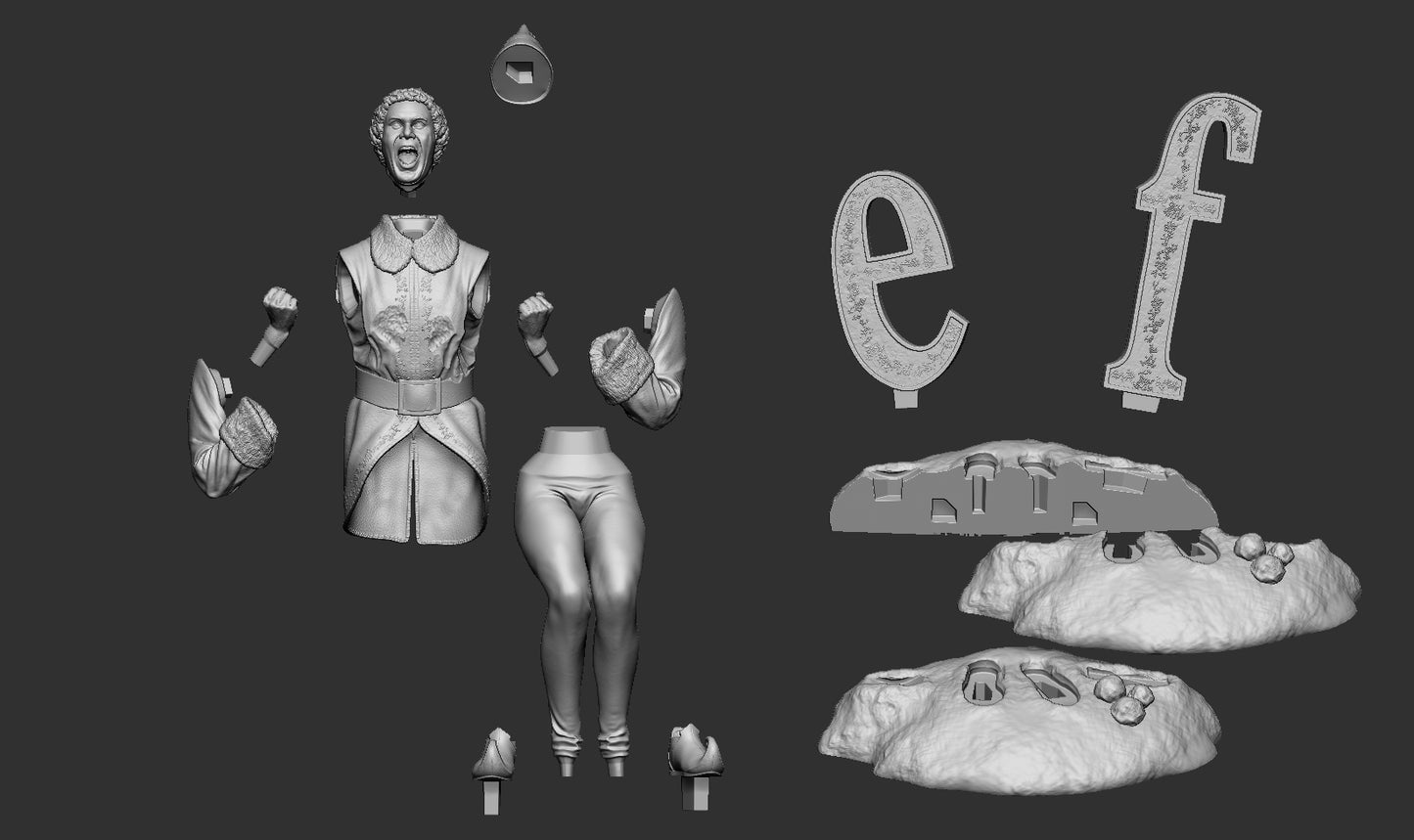 Buddy the Elf (Elf) - Sculpt - 3d Printed Model Kit