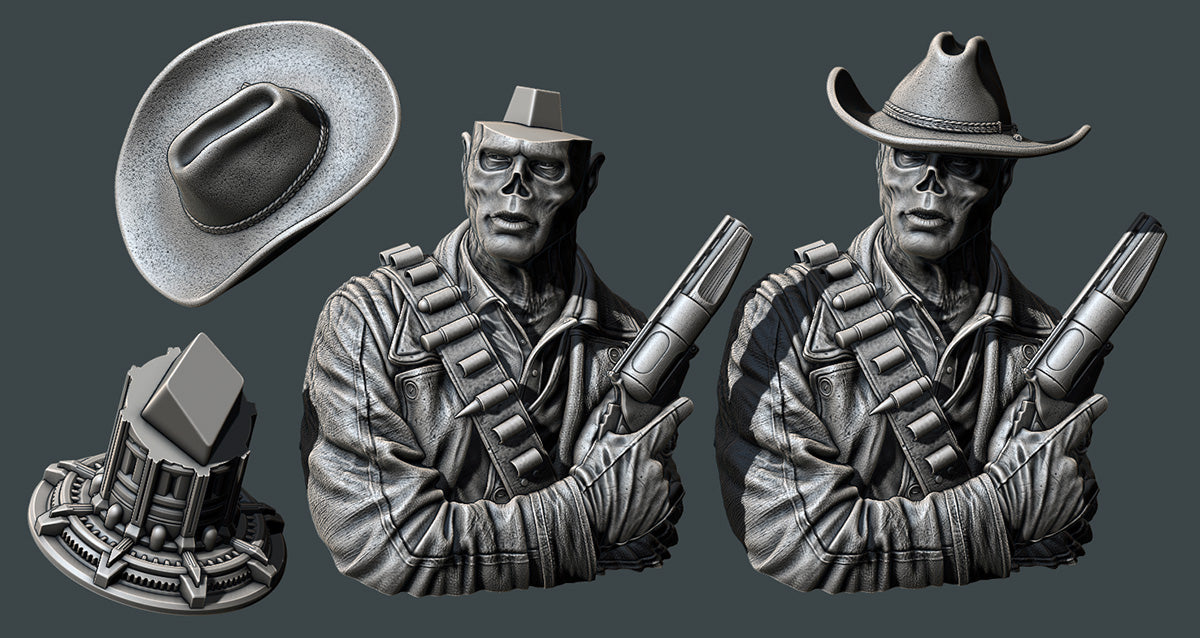 The Ghoul (Fallout) Bust - 272mm to 163mm 3D Print (Fan Art)