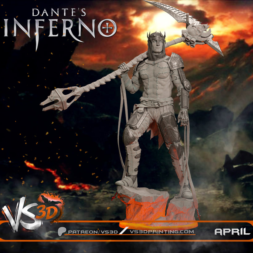 Dante Inferno - 3D Printed Statue - 10 Scale