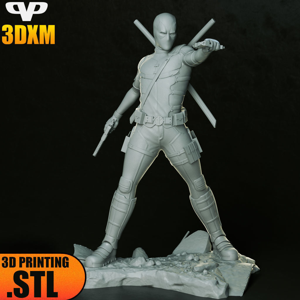 Deadpool (Statue) - Fan Art - 3D Print Kit (3DXM)