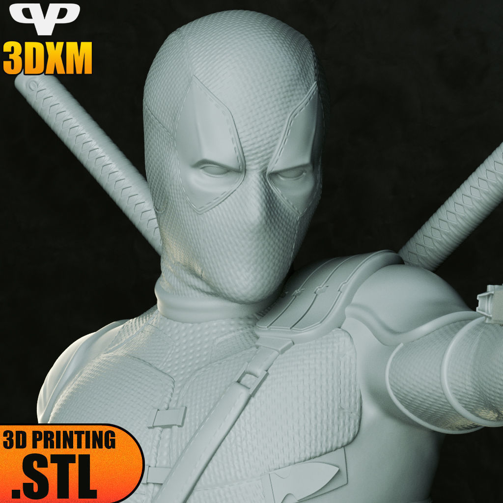 Deadpool (Statue) - Fan Art - 3D Print Kit (3DXM)