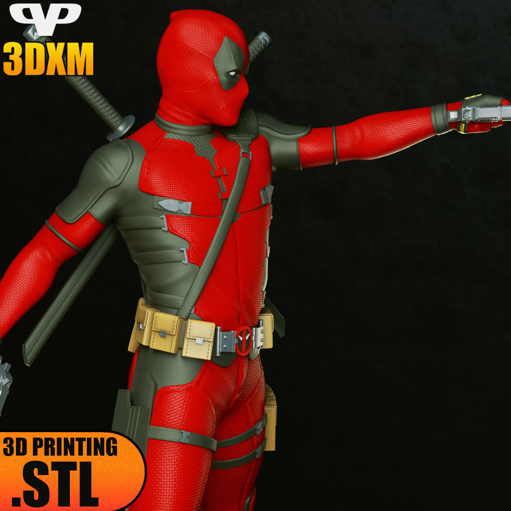 Deadpool (Statue) - Fan Art - 3D Print Kit (3DXM)