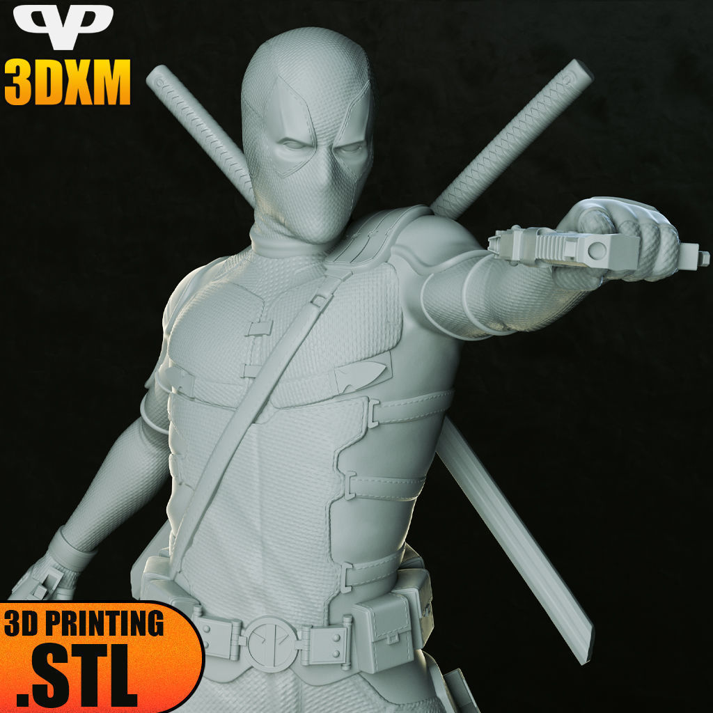 Deadpool (Statue) - Fan Art - 3D Print Kit (3DXM)