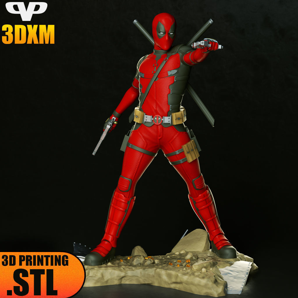 Deadpool (Statue) - Fan Art - 3D Print Kit (3DXM)