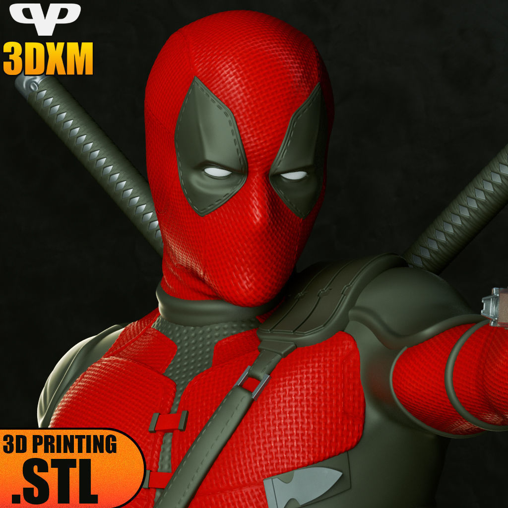 Deadpool (Statue) - Fan Art - 3D Print Kit (3DXM)