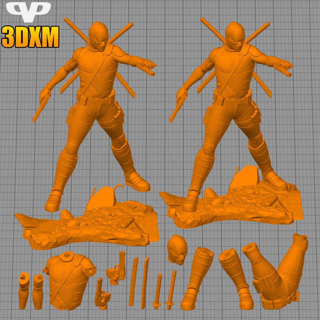 Deadpool (Statue) - Fan Art - 3D Print Kit (3DXM)