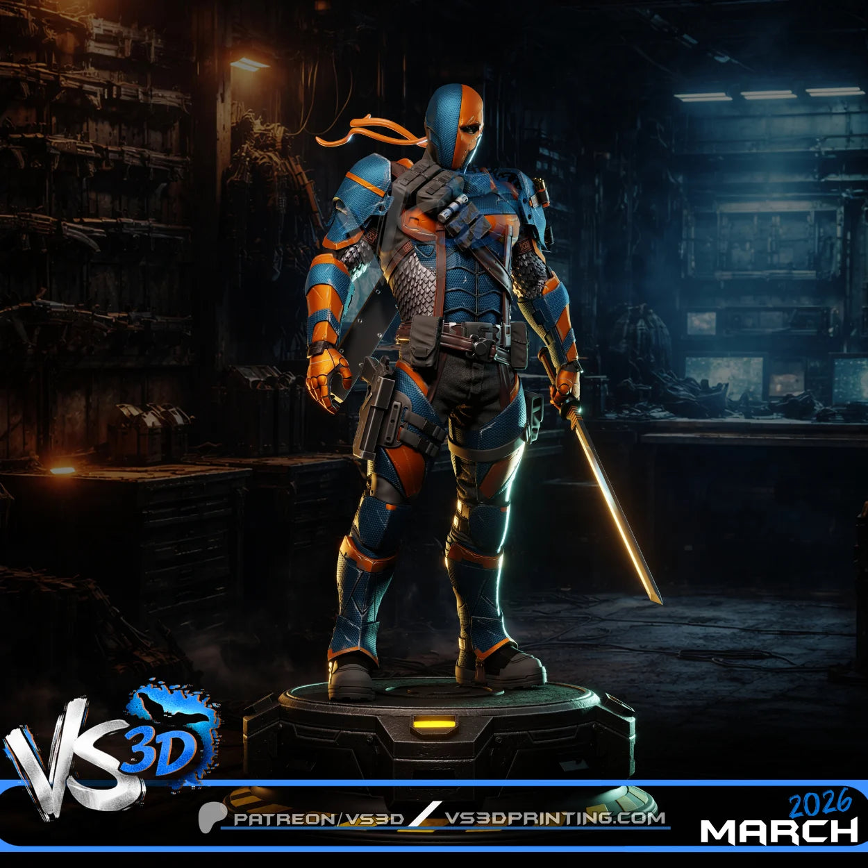 Deathstroke (Arkham Origins) - 3D Model Kit - 1:6 Scale