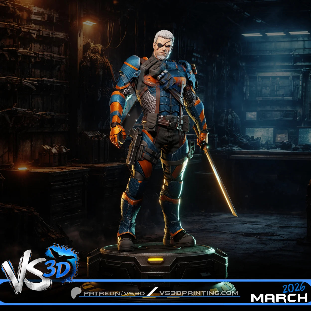 Deathstroke (Arkham Origins) - 3D Model Kit - 1:6 Scale