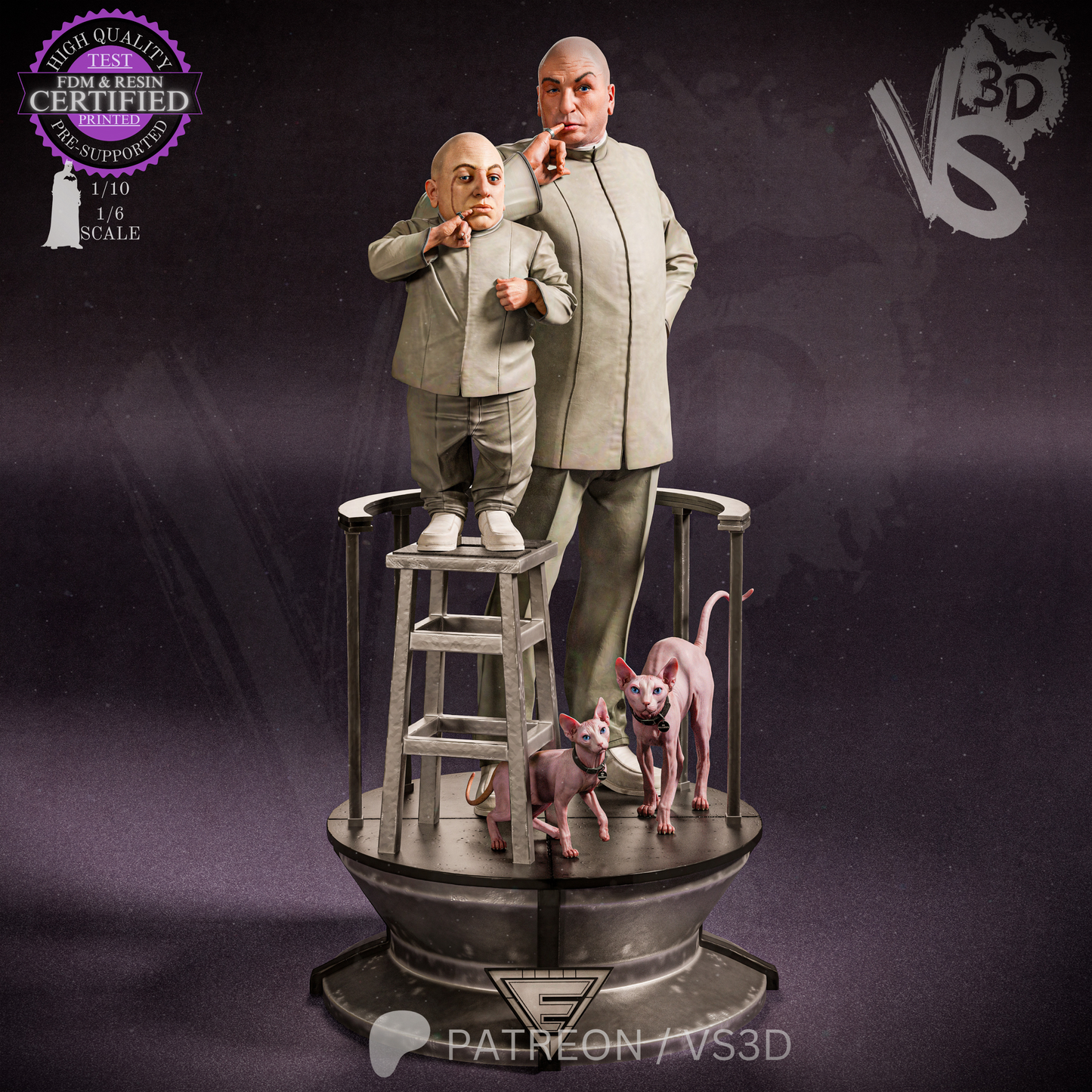 Dr. Evil (Austin Powers) - 3d Printed Model Kit