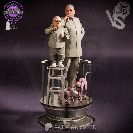 Dr. Evil (Austin Powers) - Bust - 3d Printed Model Kit