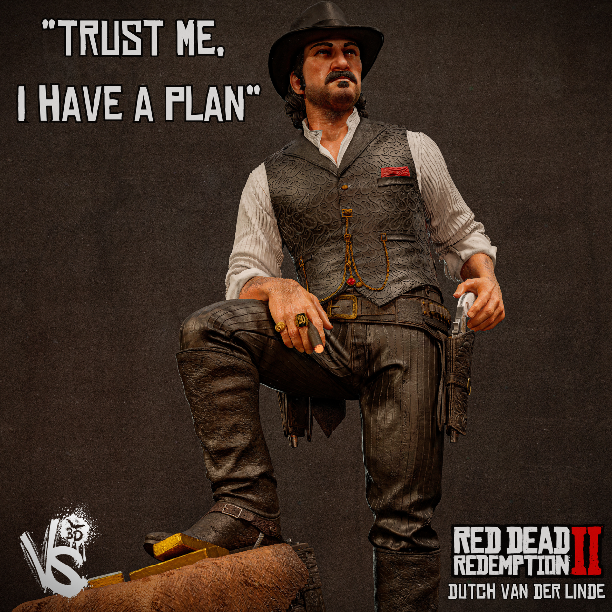Dutch van der Linde (Red Dead II) - 3D Model Kit - 10 Scale – ModelShack
