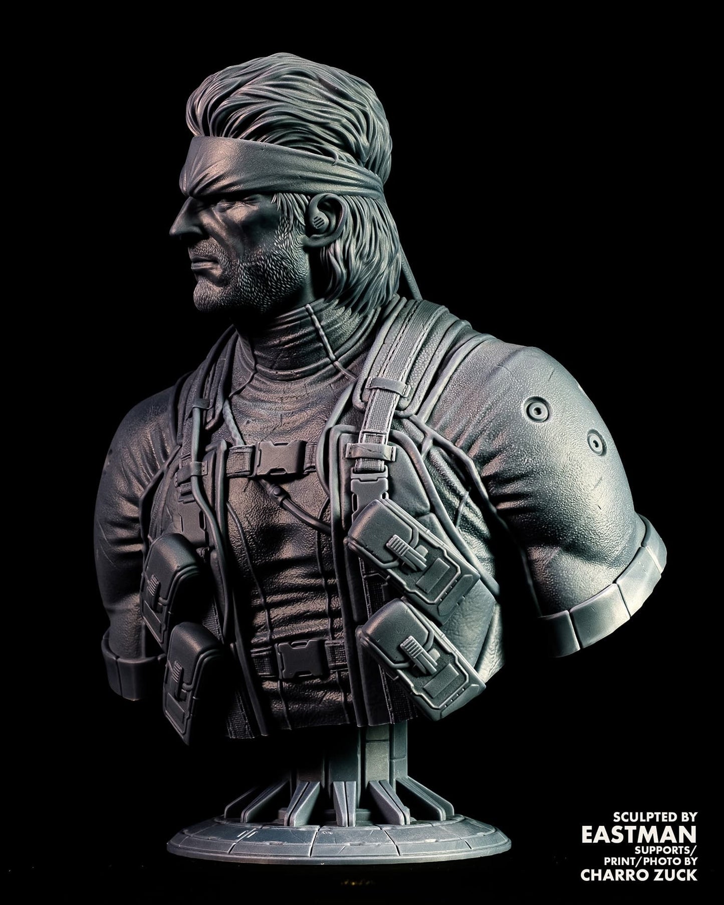 Solid Snake (Metal Gear Solid) Bust - 105mm to 211mm 3D Print (Fan Art)