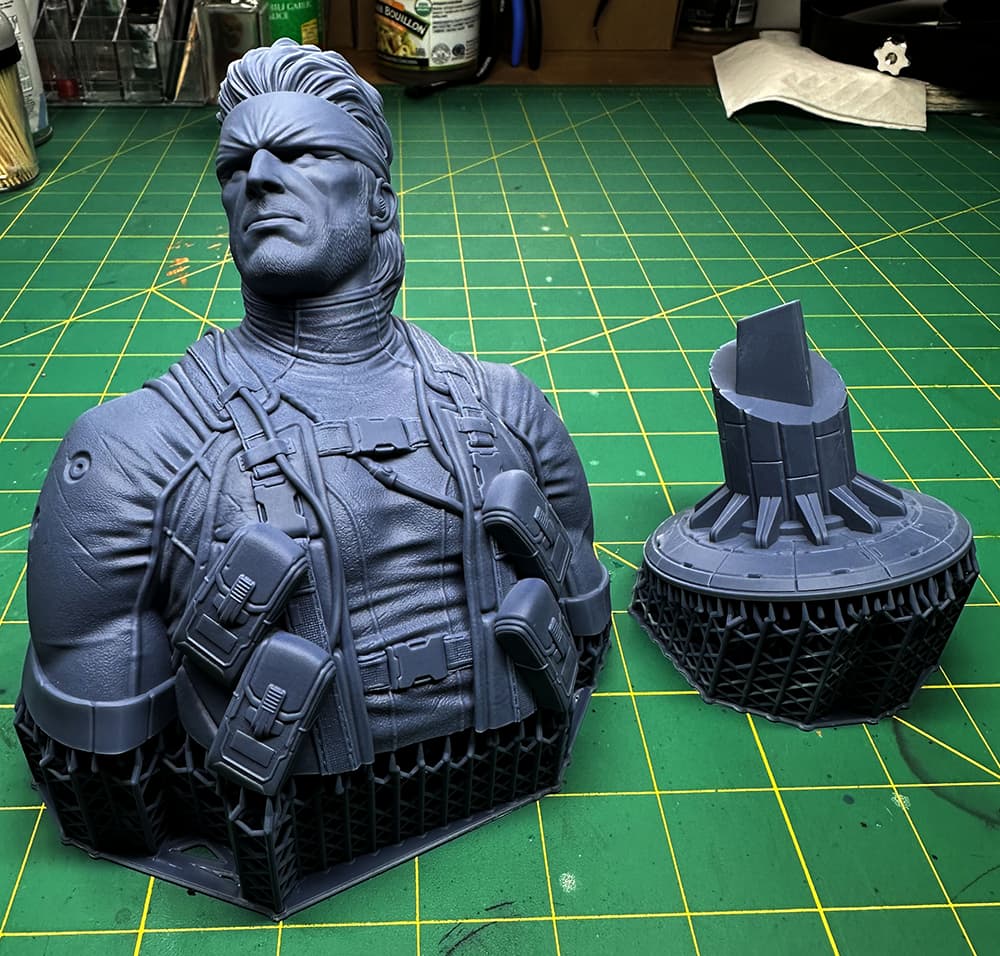 Solid Snake (Metal Gear Solid) Bust - 105mm to 211mm 3D Print (Fan Art)