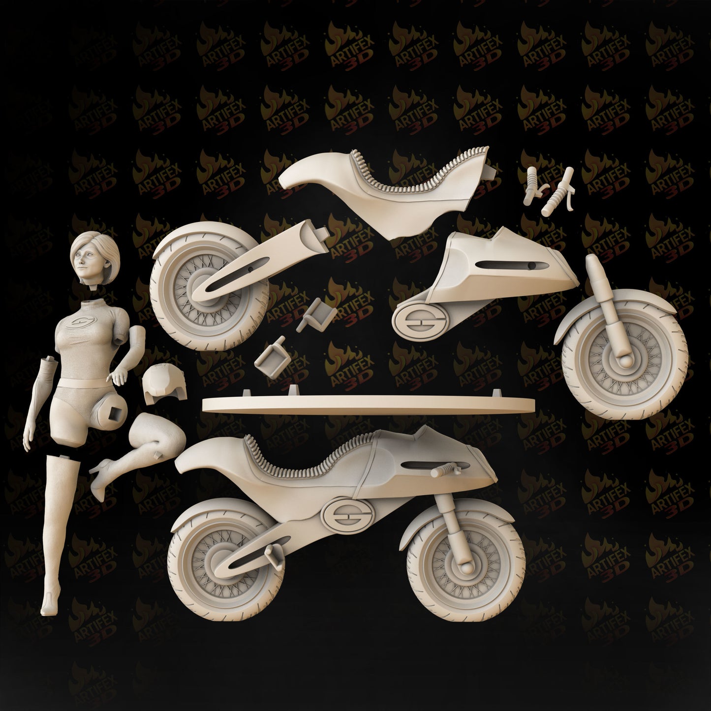Elastigirl (Incredibles) - 3D Print - Fan Art - 75mm and 180mm SFW