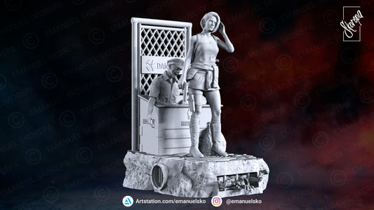 Jill Valentine (Resident Evil) Sculpt - 3D Printed Model Kit
