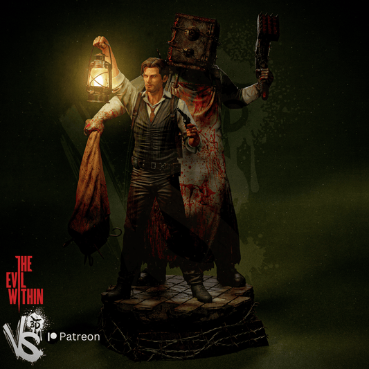 Sabastian & Keeper (Evil Within) - Unpainted and Unassembled 3D Print Kit