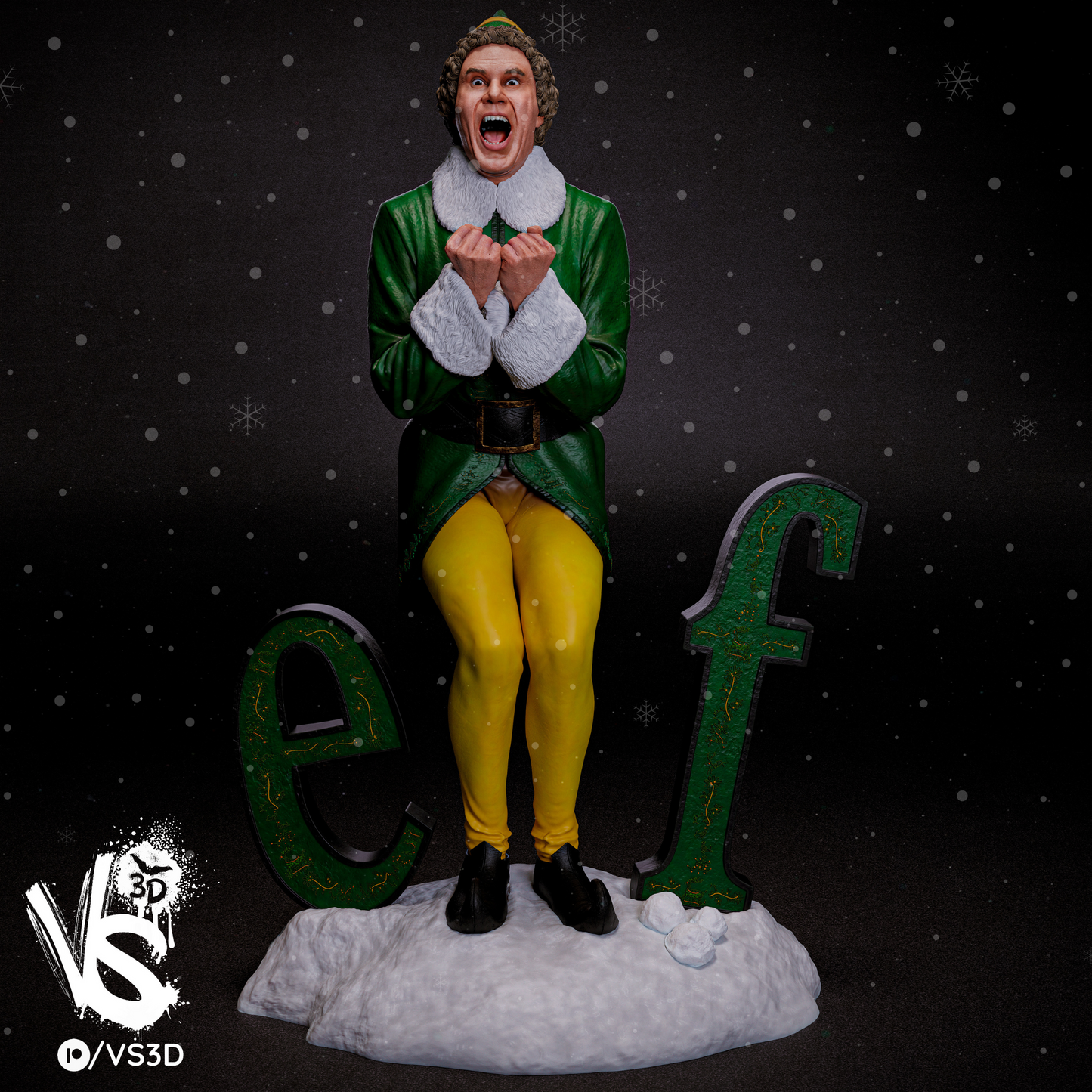 Buddy the Elf (Elf) - Sculpt - 3d Printed Model Kit