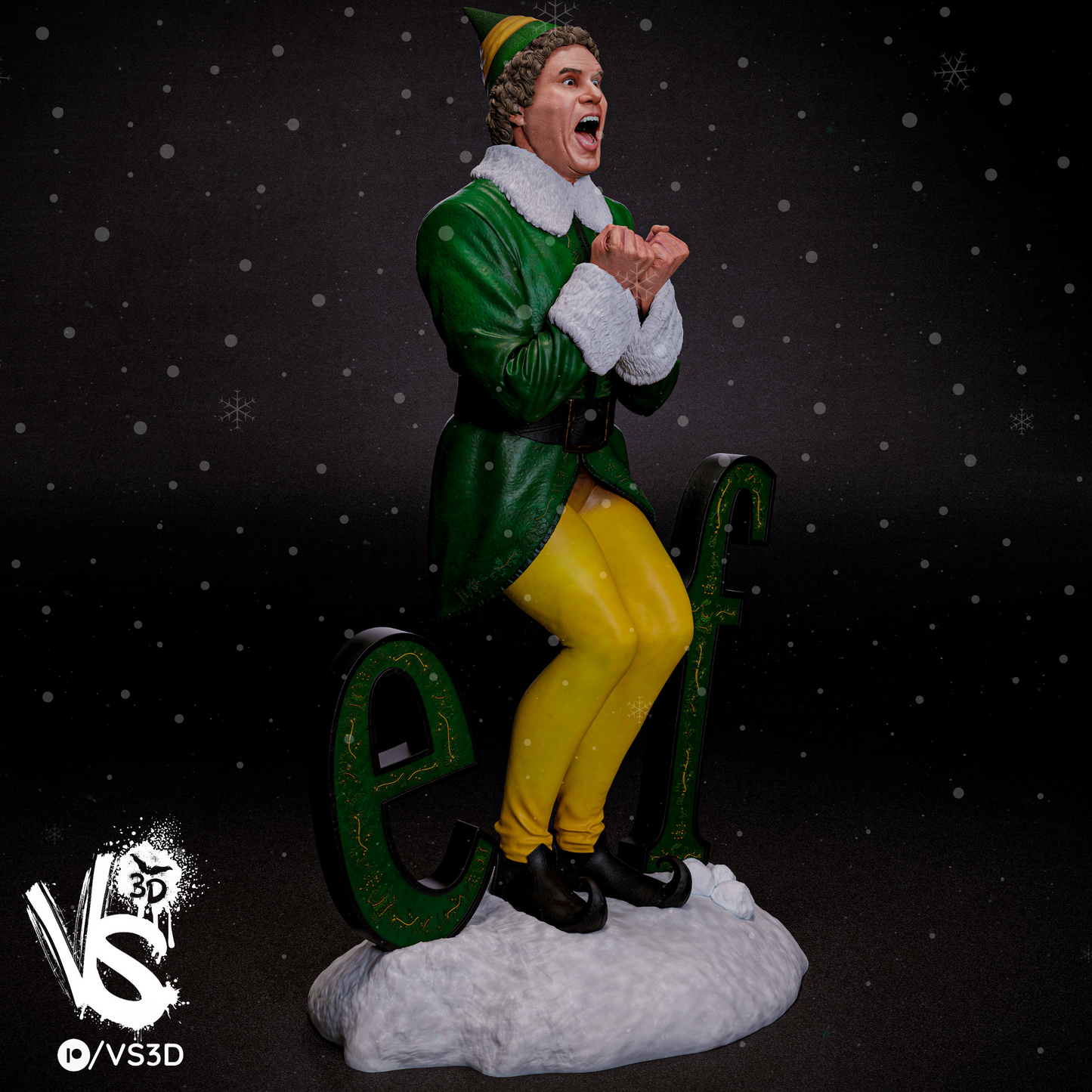 Buddy the Elf (Elf) - Sculpt - 3d Printed Model Kit