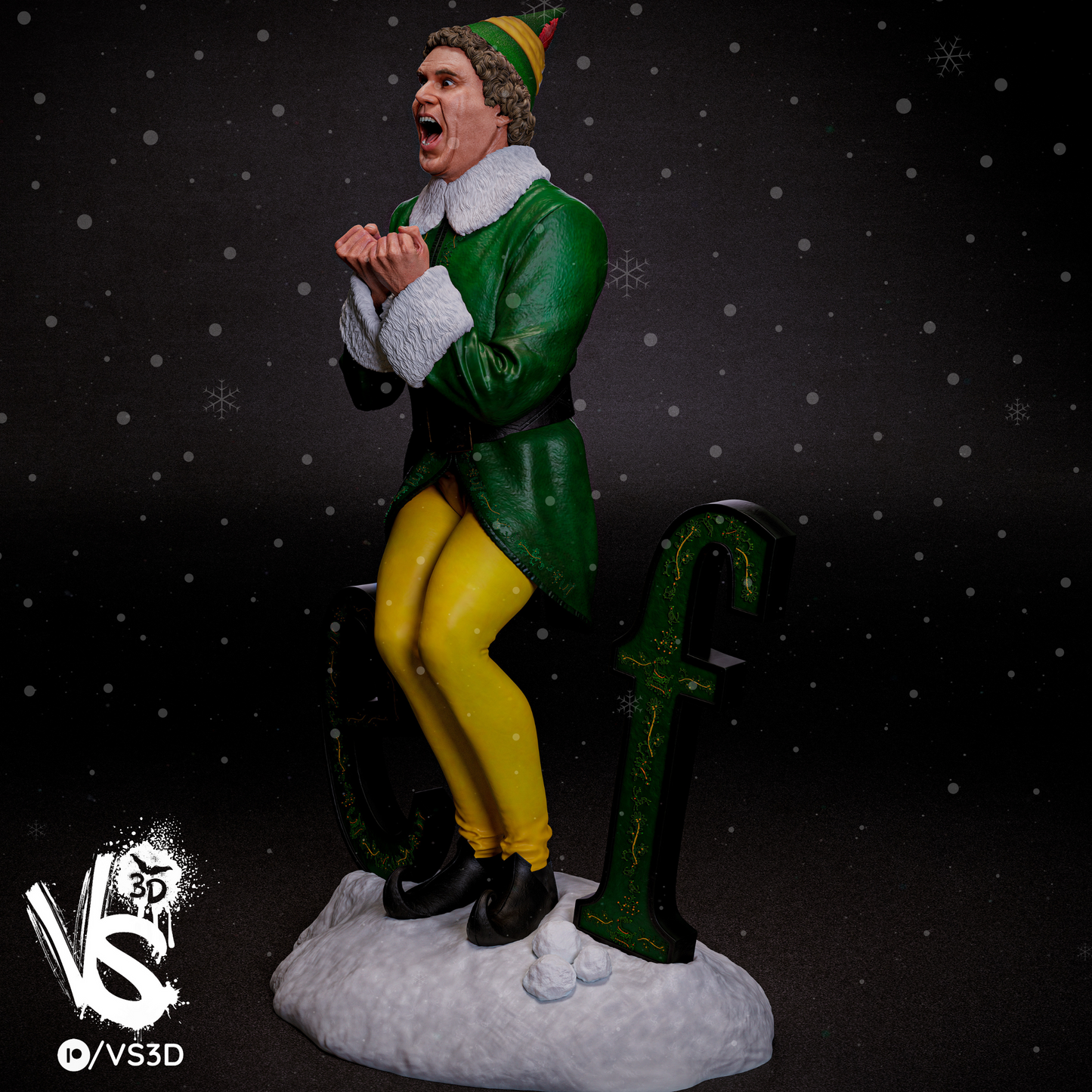 Buddy the Elf (Elf) - Sculpt - 3d Printed Model Kit