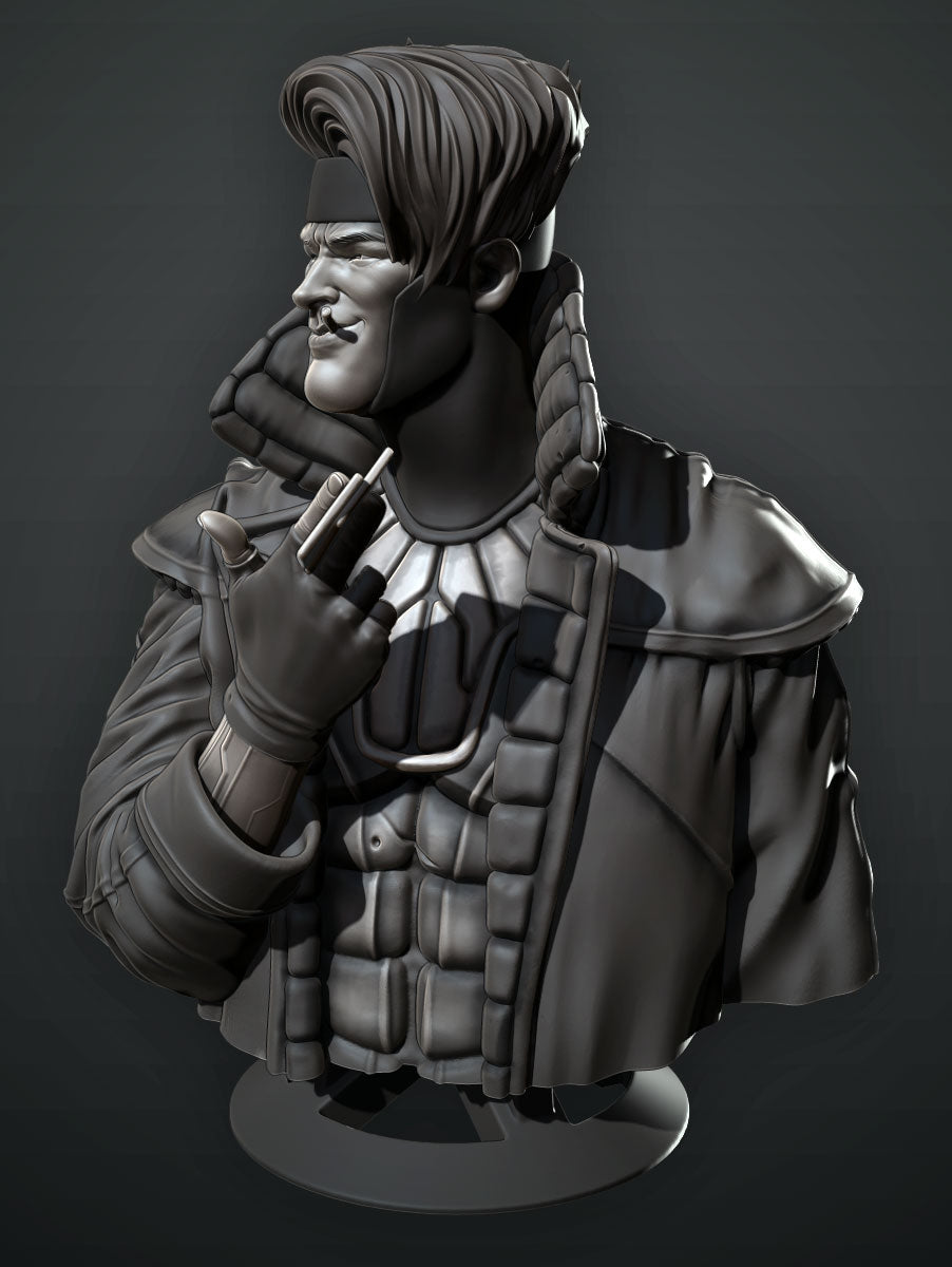 Gambit Bust - 3D Printed Model Bust kit