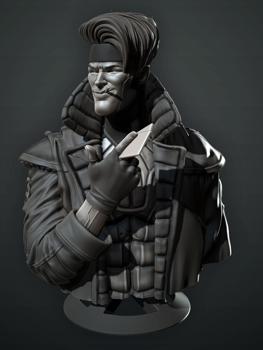 Gambit Bust - 3D Printed Model Bust kit