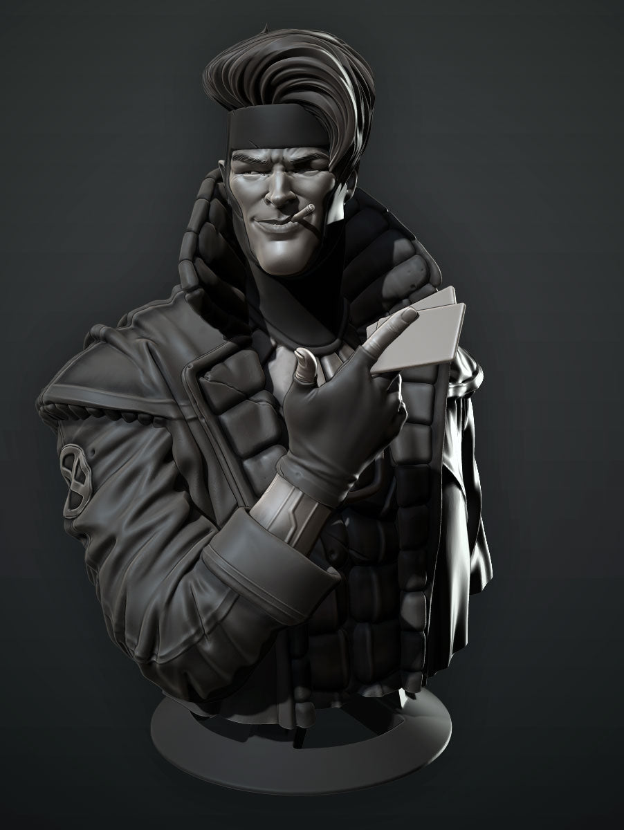 Gambit Bust - 3D Printed Model Bust kit