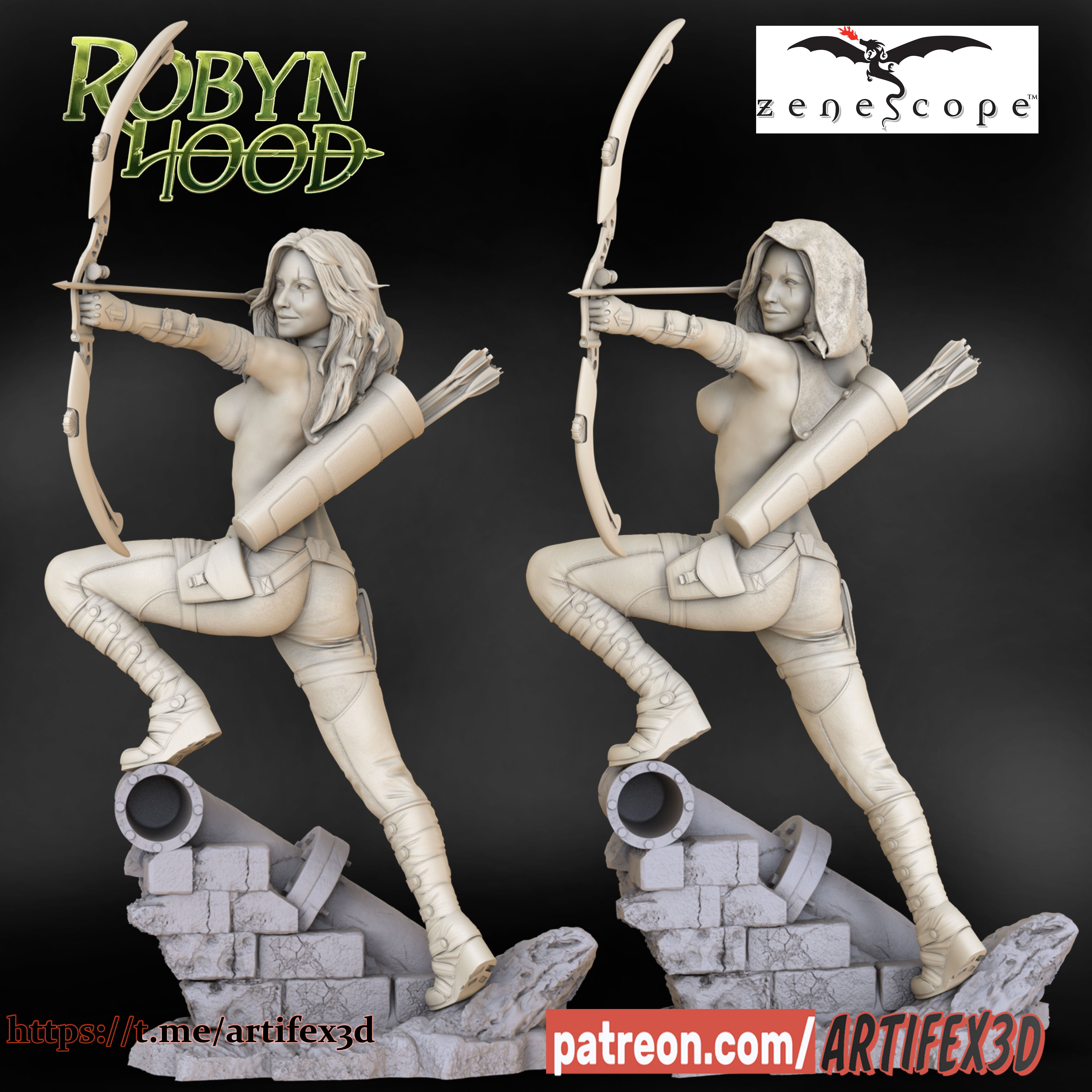 Robyn Hood (Locksley) NSFW - 3D Print - 180mm - Fan Art