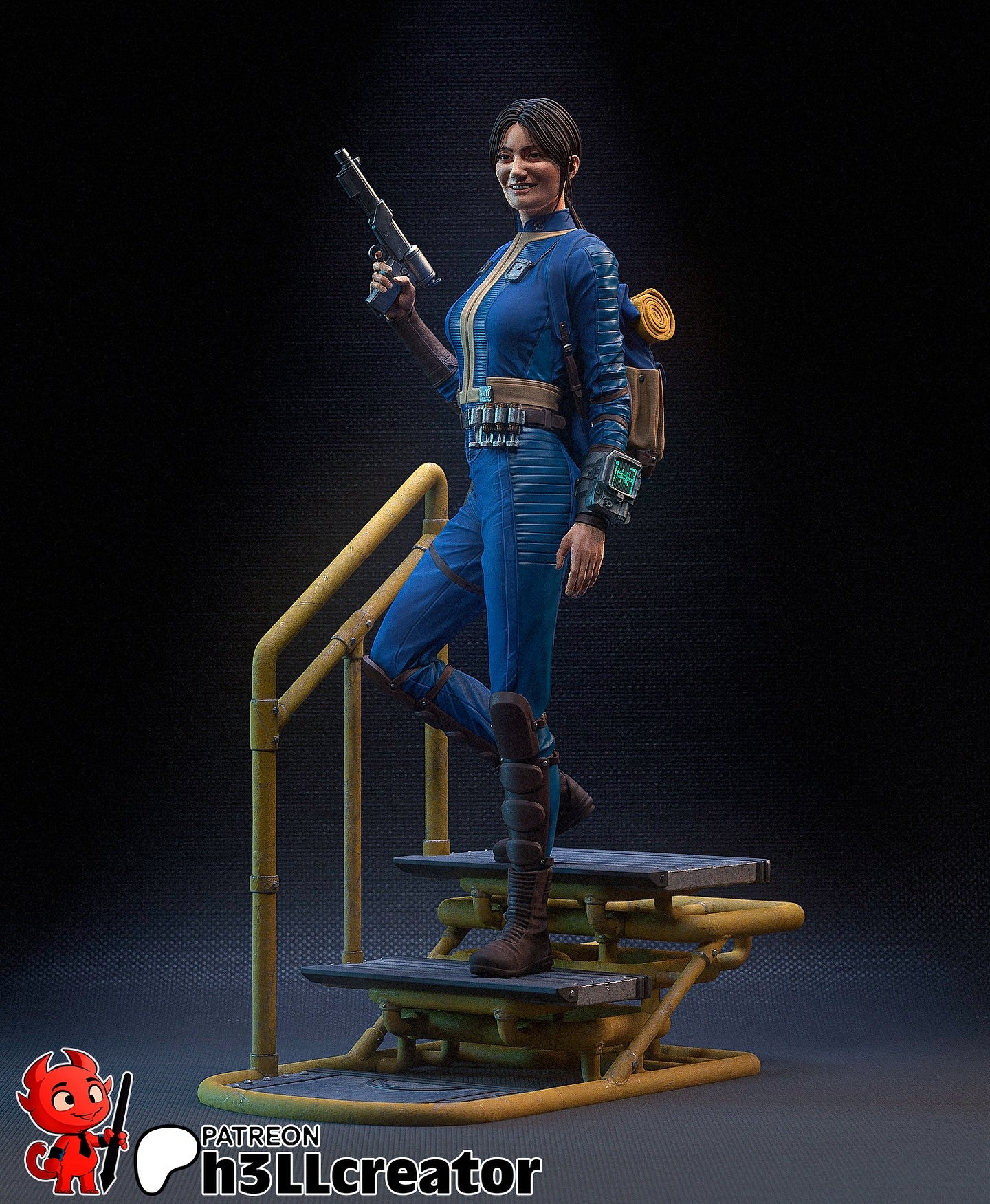 Fallout - Lucy MacLean  - 3D Printed Fan Art (H3LLCreator)