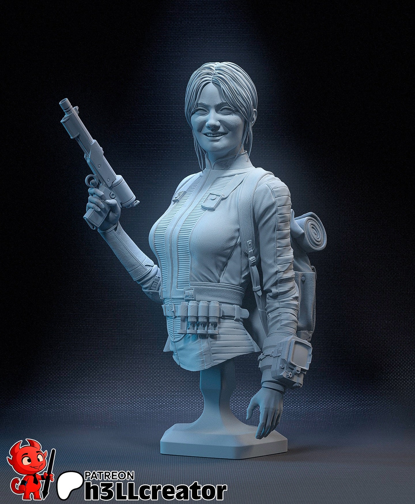 Fallout - Lucy MacLean  - 3D Printed Fan Art (H3LLCreator)