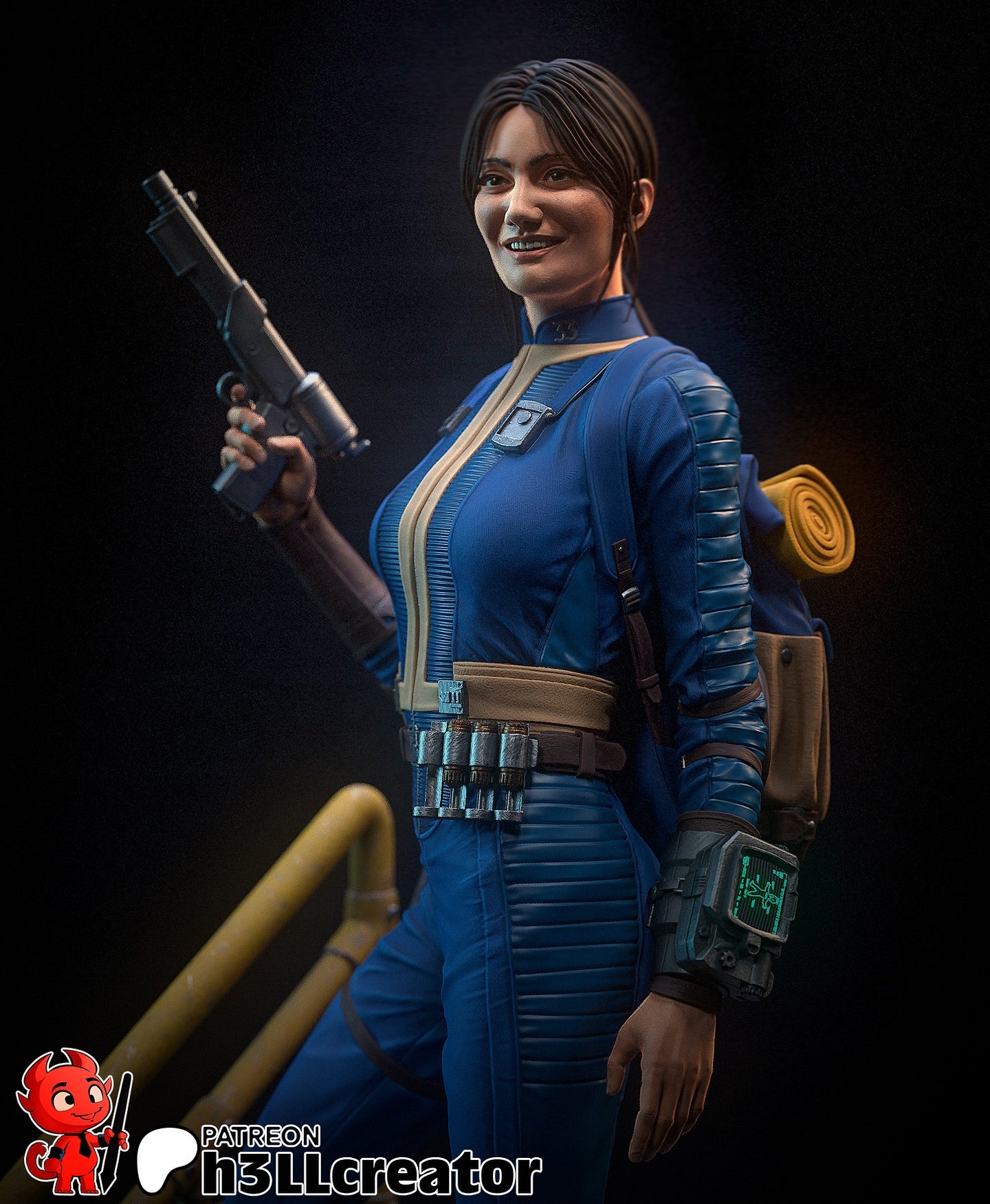 Fallout - Lucy MacLean  - 3D Printed Fan Art (H3LLCreator)