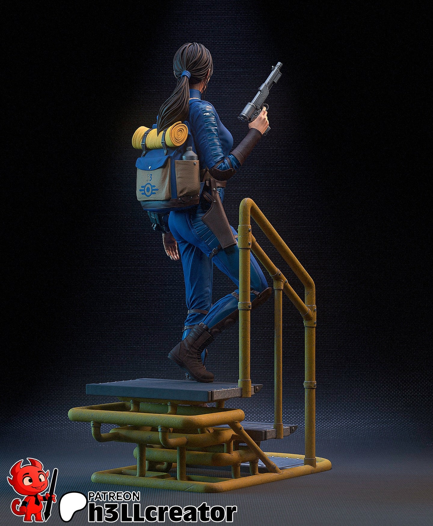 Fallout - Lucy MacLean  - 3D Printed Fan Art (H3LLCreator)