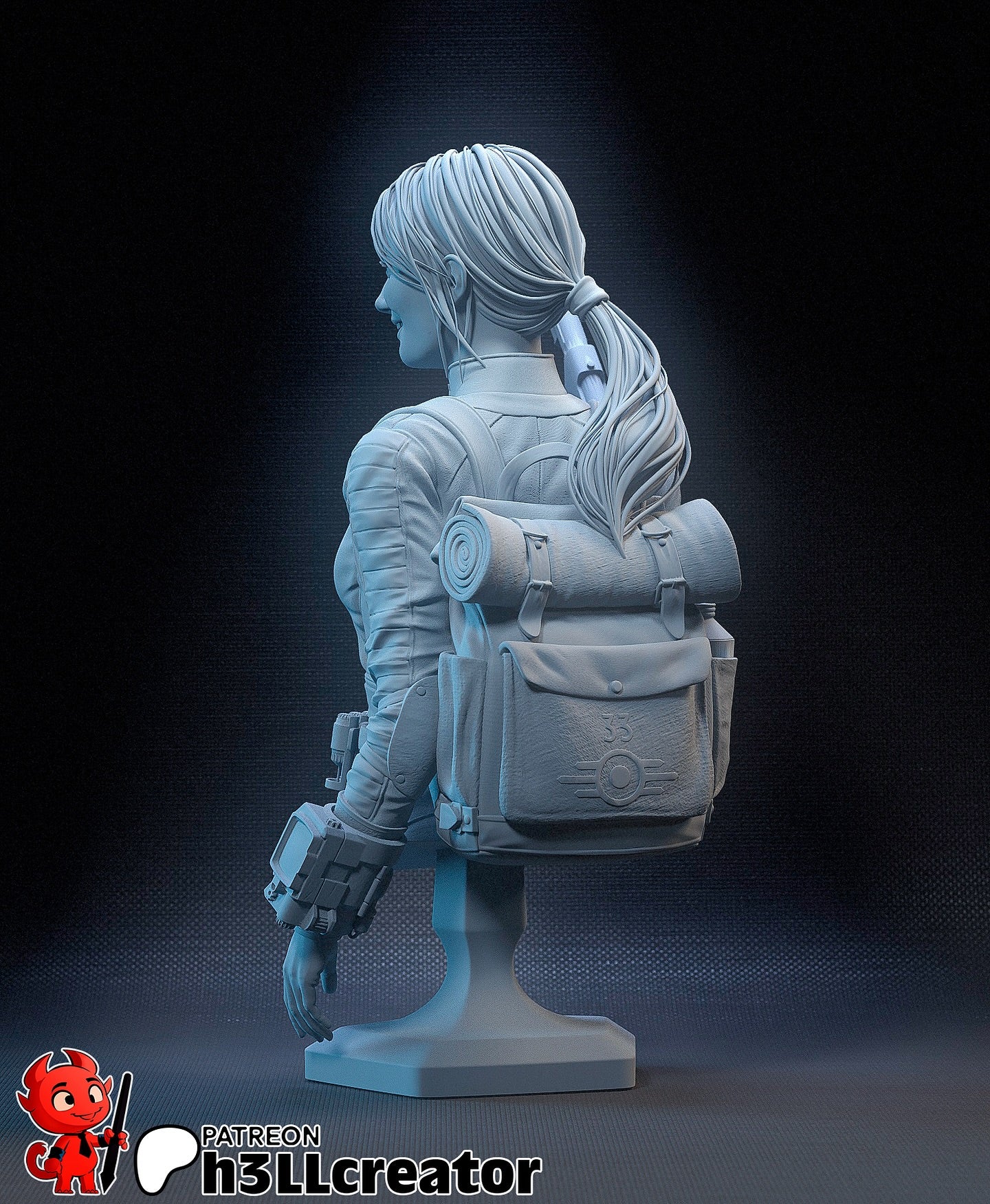 Fallout - Lucy MacLean  - 3D Printed Fan Art (H3LLCreator)