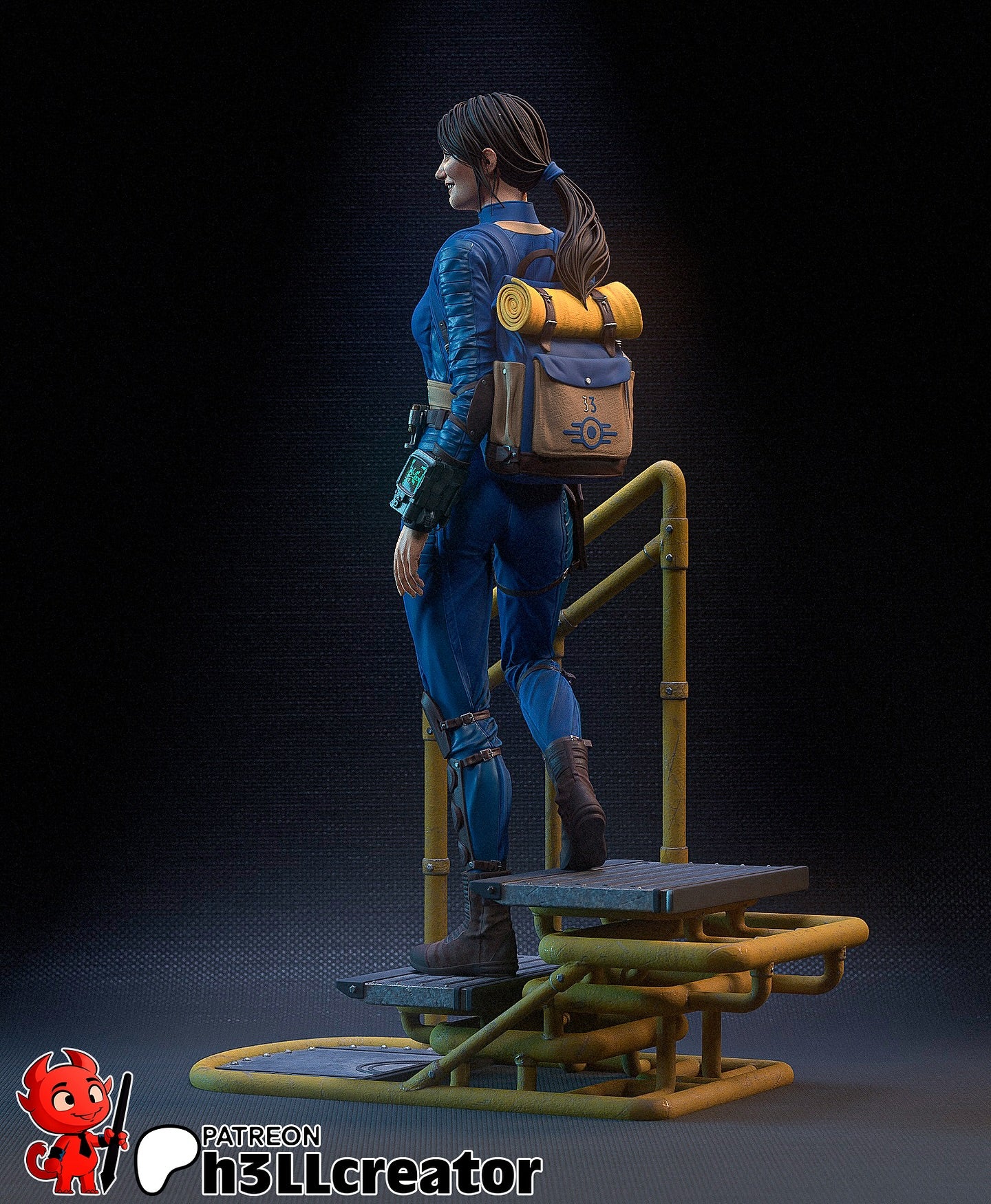 Fallout - Lucy MacLean  - 3D Printed Fan Art (H3LLCreator)