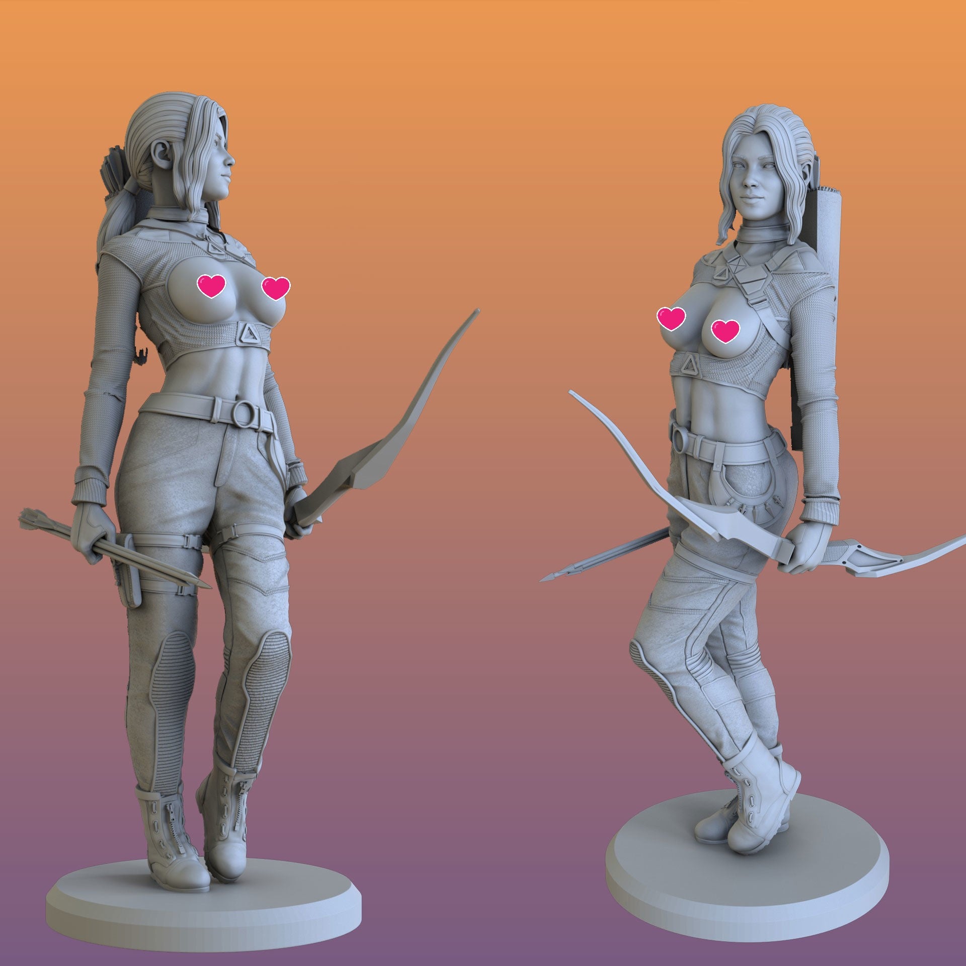 Hawkeye (Marvel) Kate Bishop - 3D Print - Fan Art - 180mm SFW/NSFW