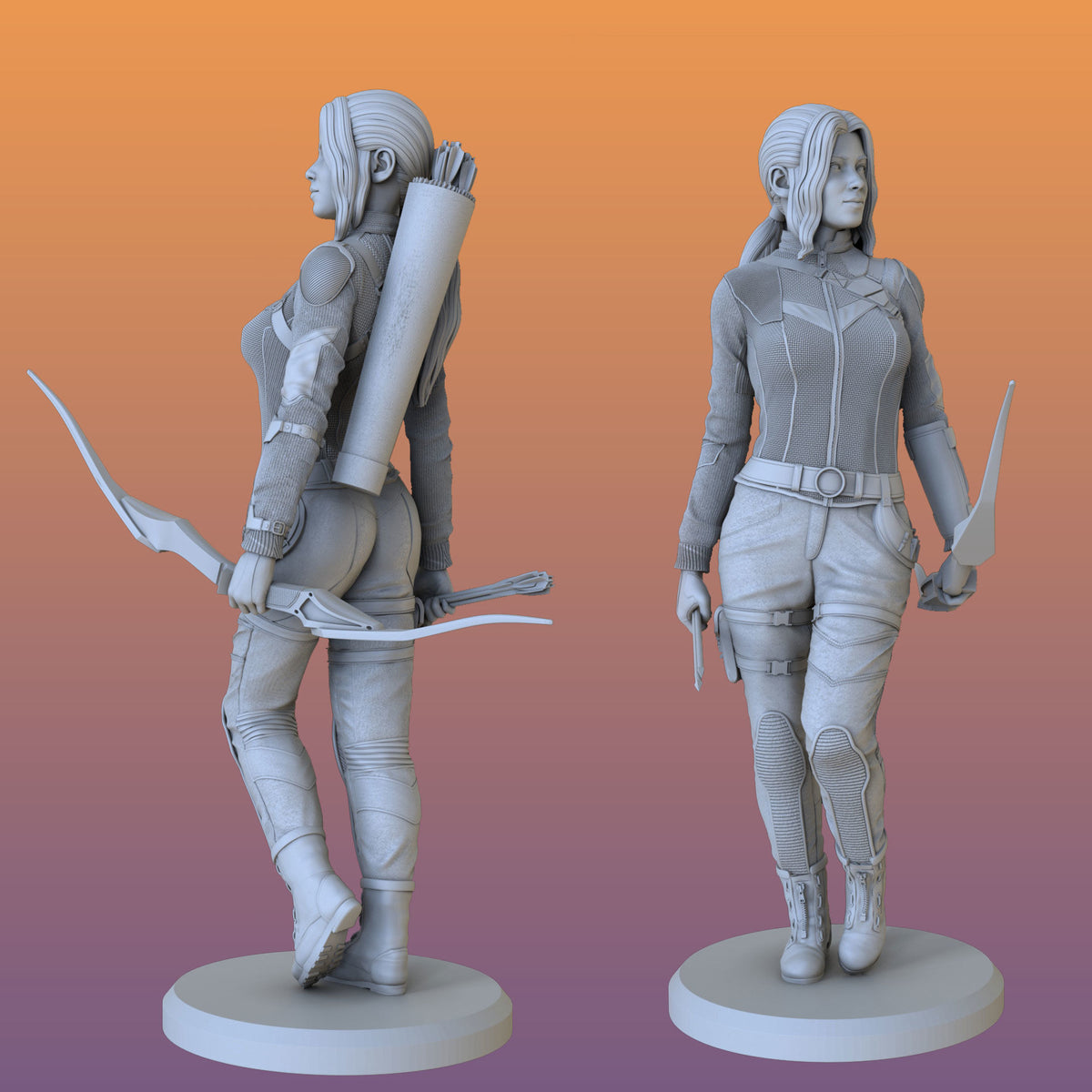 Hawkeye (Marvel) Kate Bishop - 3D Print - Fan Art - 180mm SFW/NSFW
