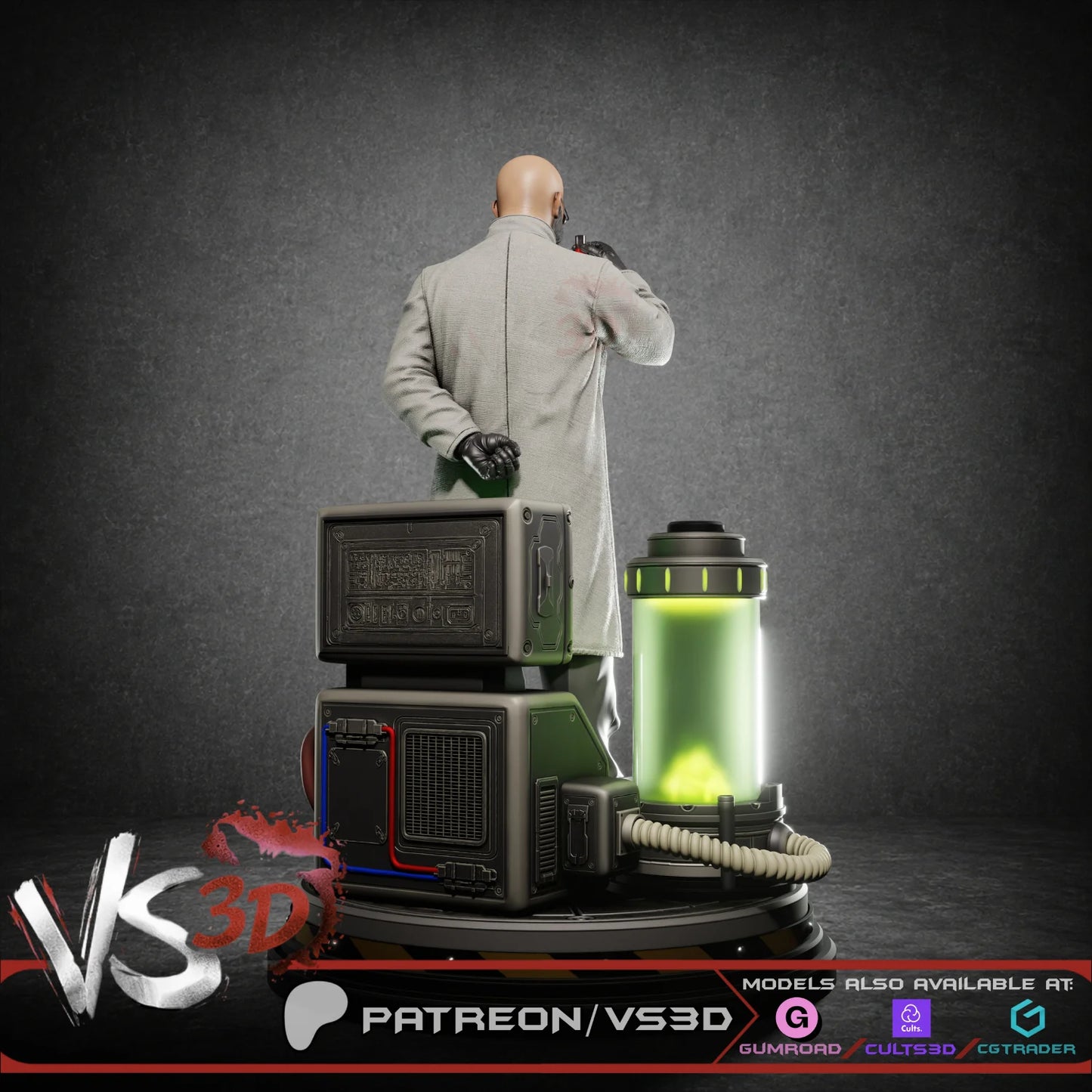 Hugo Strange - 3D Printed Model - 8 Scale