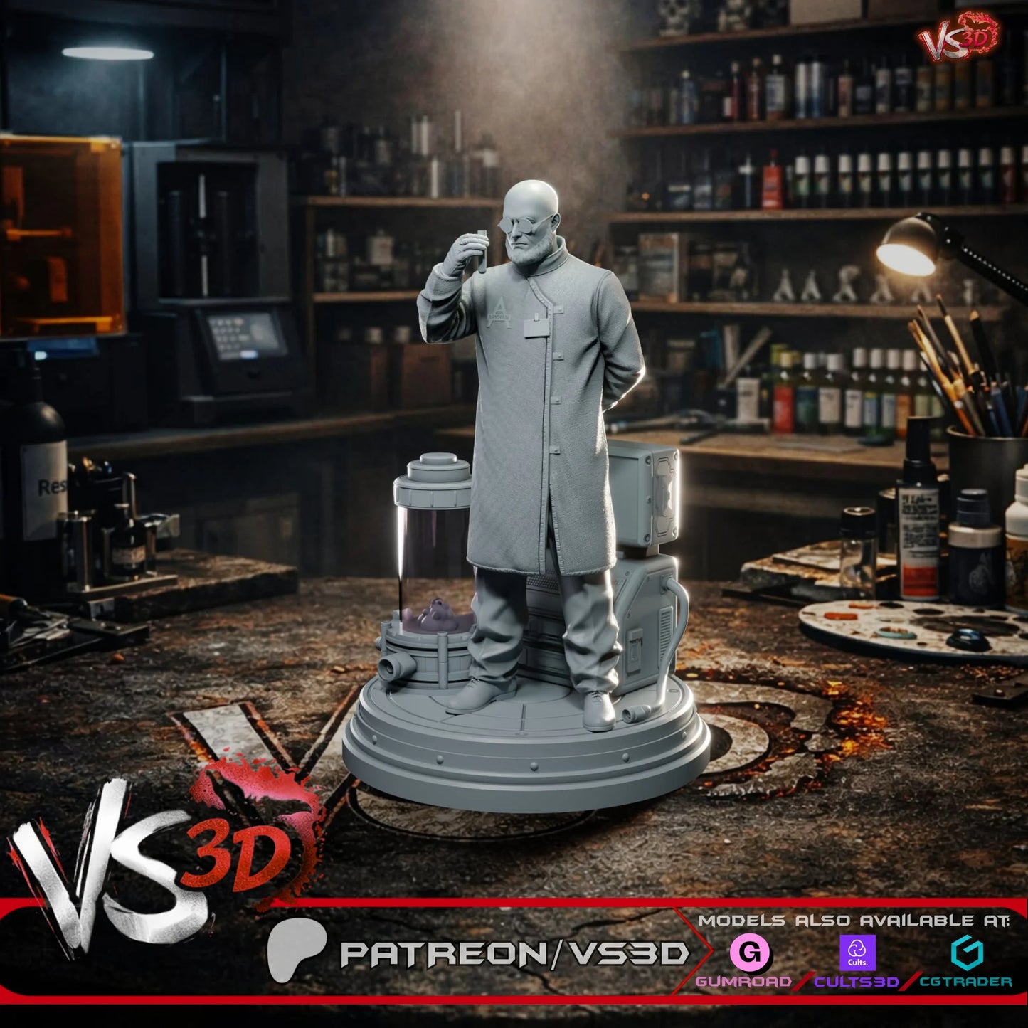 Hugo Strange - 3D Printed Model - 8 Scale