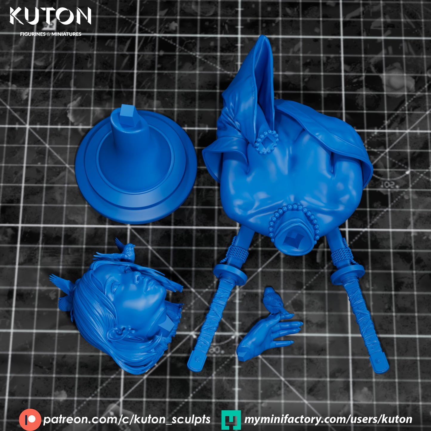 Ren - 127mm Bust 3D Printed Model kit