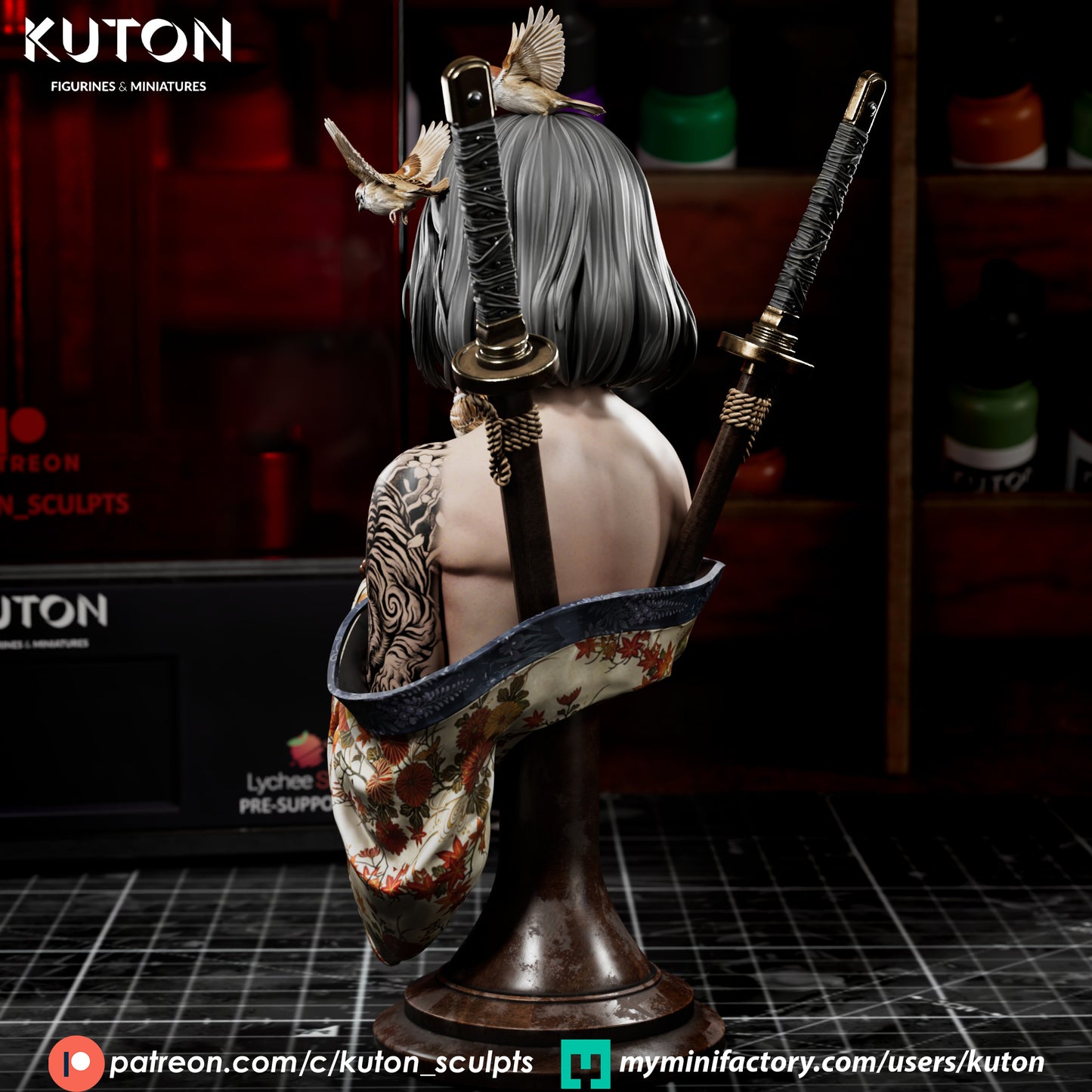 Ren - 127mm Bust 3D Printed Model kit