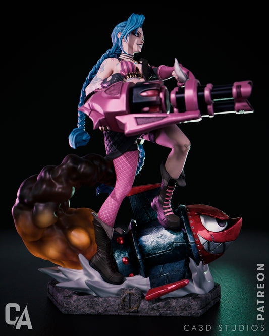 Arcane - Jinx  3D Printed Statue Model Kit - Unpainted and Unassembled V2