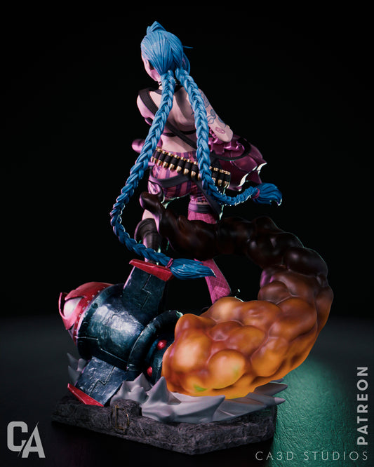 Arcane - Jinx  3D Printed Statue Model Kit - Unpainted and Unassembled V2