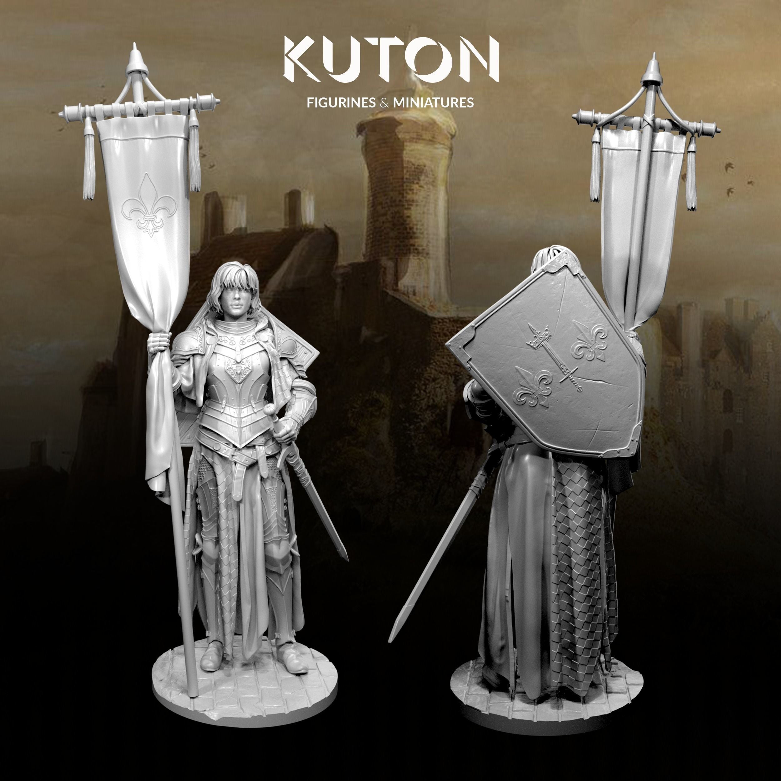 Joan of Arc - 3D Printed Fan Art - Full Figure / Bust (Kuton)