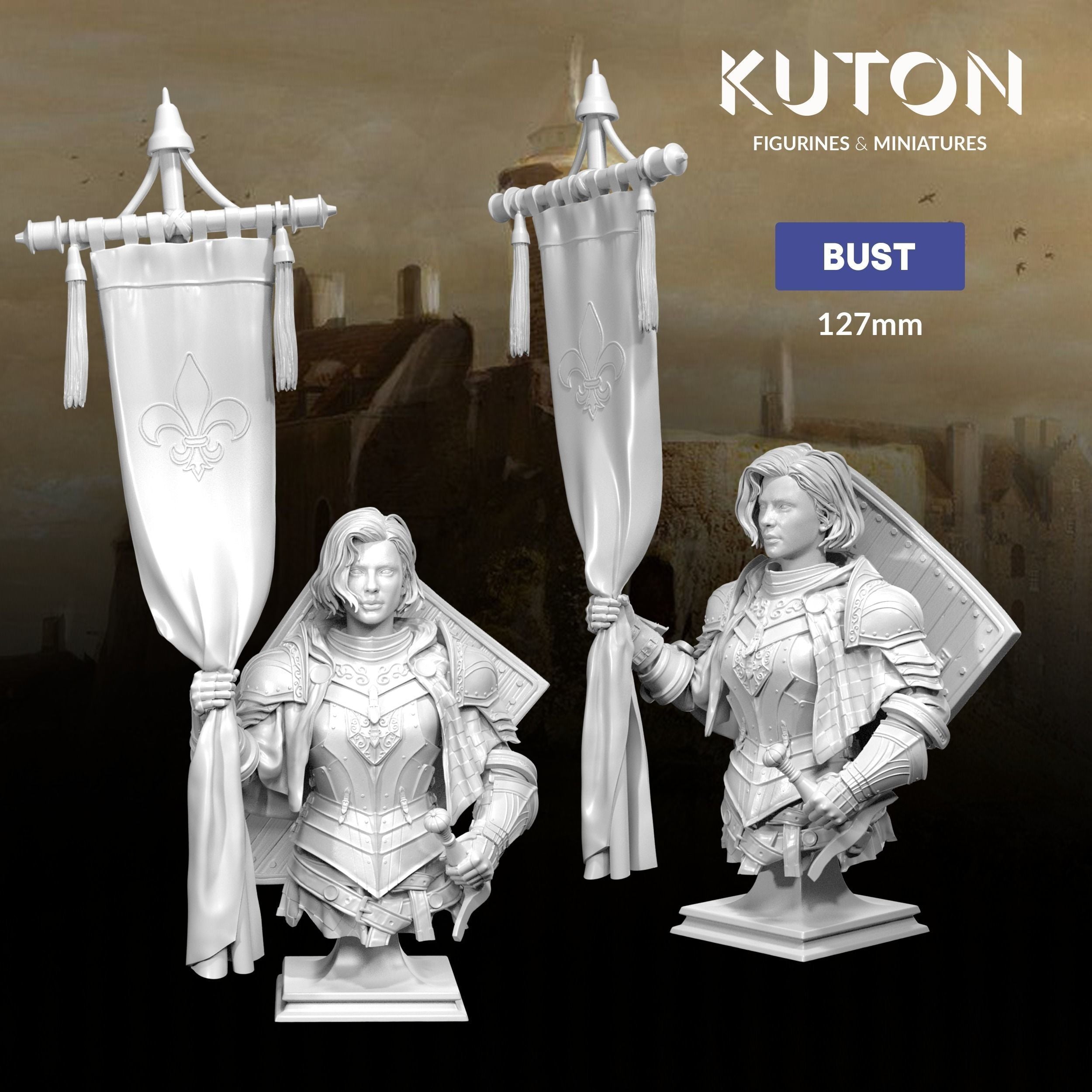 Joan of Arc - 3D Printed Fan Art - Full Figure / Bust (Kuton)