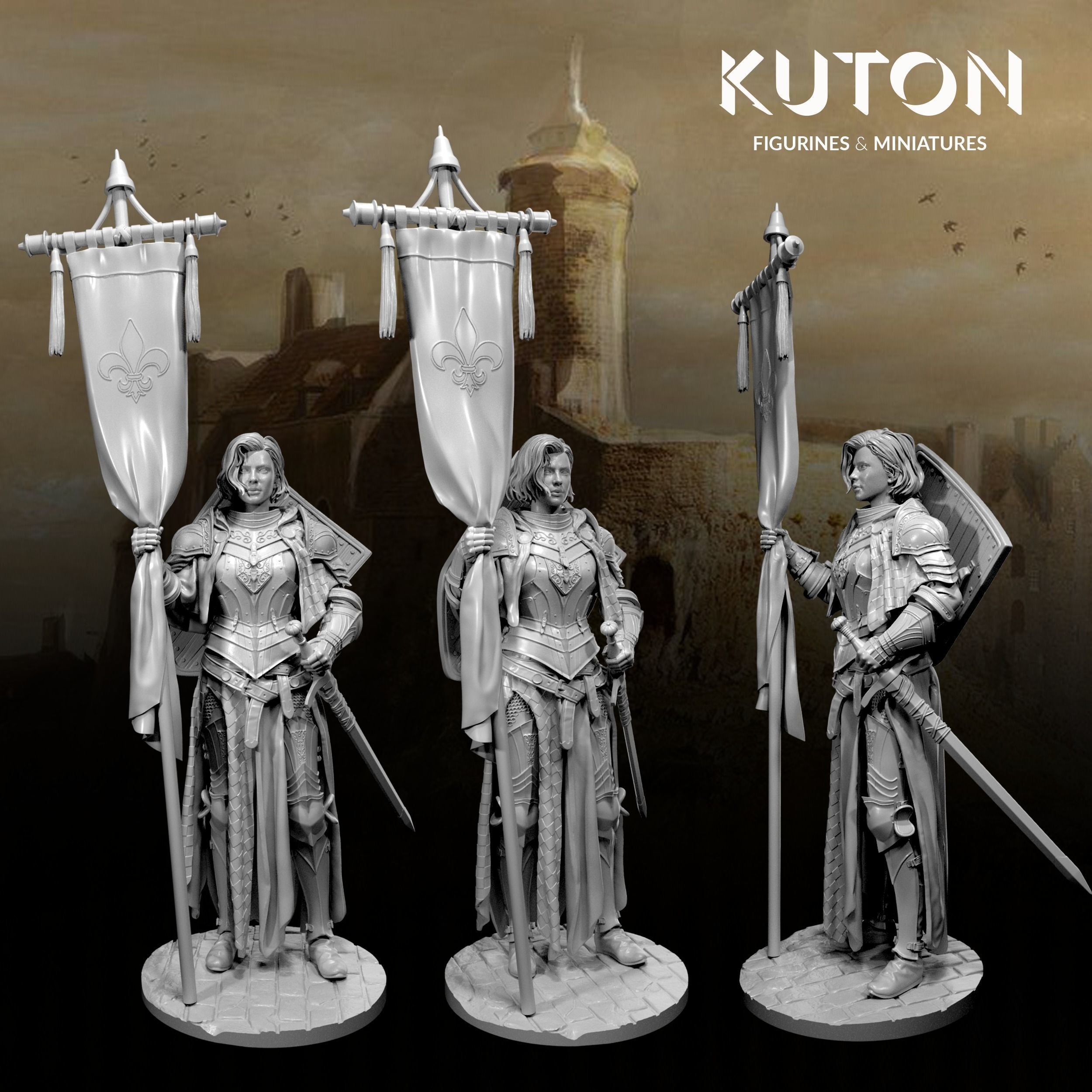 Joan of Arc - 3D Printed Fan Art - Full Figure / Bust (Kuton)