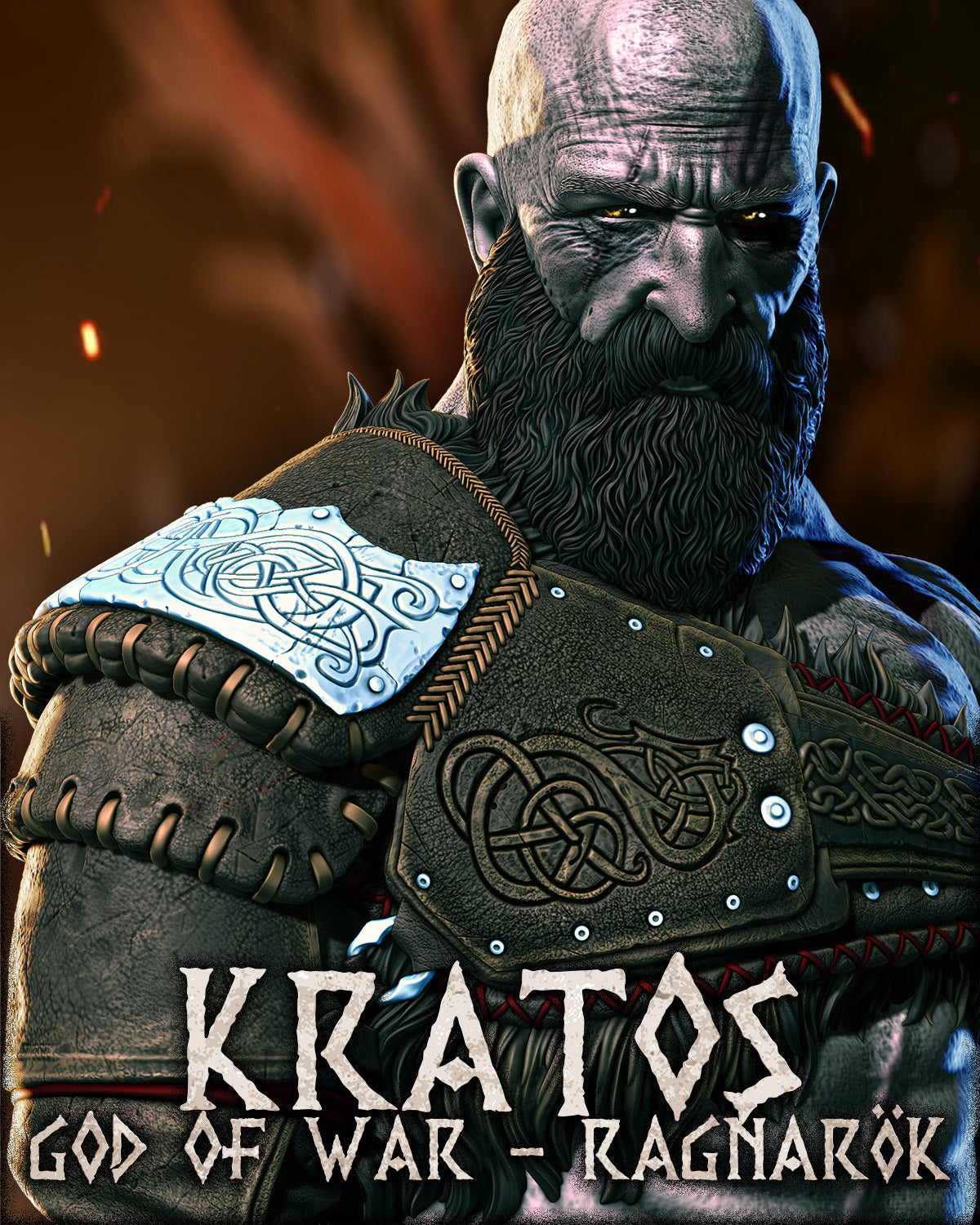 Krakos God of War Bust - Small and Medium 108 -197mm - Unpainted