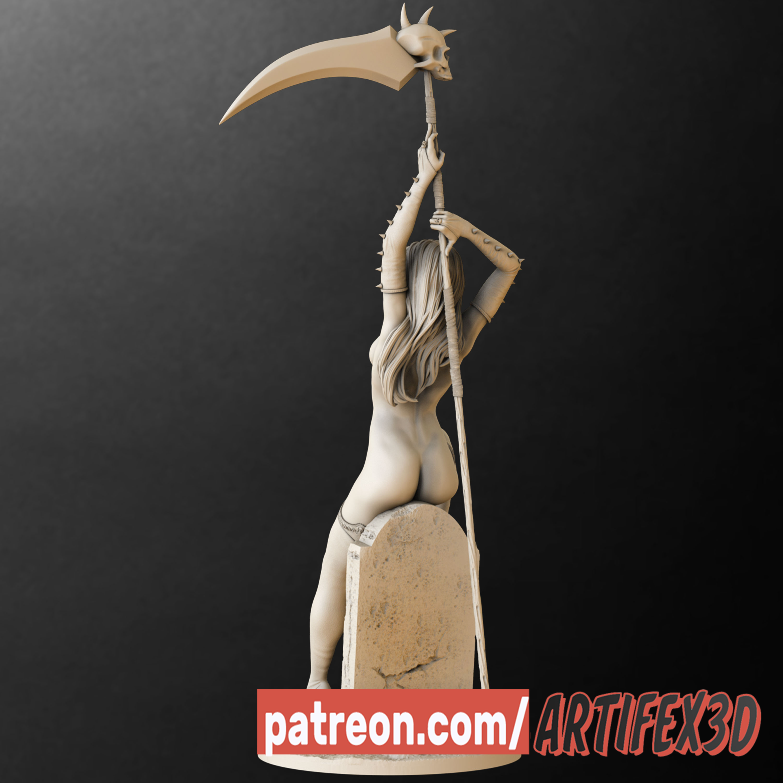 Lady Death 3D Print model - Fan Art, SFW/NSFW - 75mm and 180mm
