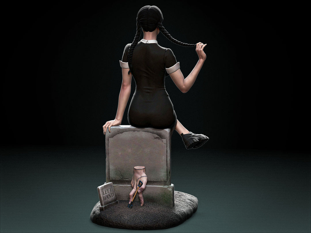 Wednesday Addams - 3D Printed Statue Model Kit