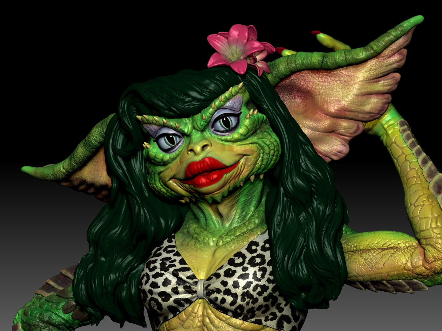 Greta -Germlin - - 3D Printed Statue model kit Statue 180mm